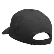 Happy Dog Face Embroidered Low Profile Dyed Cotton Twill Cap - Black OSFM