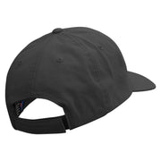 Happy Dog Face Embroidered Low Profile Dyed Cotton Twill Cap - Black OSFM