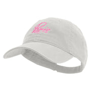 Paris Script Embroidered Deluxe Washed Twill Cap - White OSFM