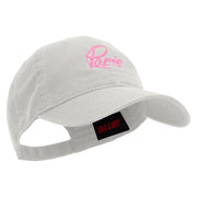 Paris Script Embroidered Deluxe Washed Twill Cap - White OSFM