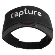 Camera Capture Logo Embroidered Cotton Twill Sun Visor - Black OSFM