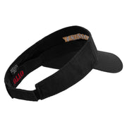 Train Railway Embroidered Cotton Twill Sun Visor - Black OSFM