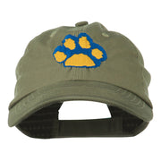 Cat Paw Pet Spun Washed Embroidered Cap