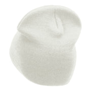 Covid Prevention Symbol Embroidered Short Knitted Beanie