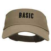 BASIC Embroidered Cotton Twill Sun Visor