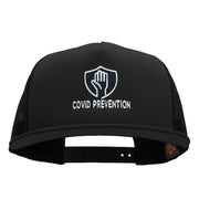 Covid Prevention Embroidered Mesh Trucker Cap