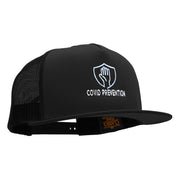 Covid Prevention Embroidered Mesh Trucker Cap