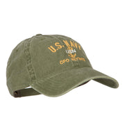 US Navy CPO Retired Military Embroidered Washed Cotton Twill Cap