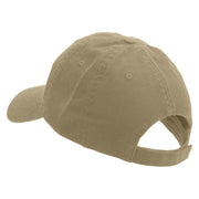 Paris Script Embroidered Deluxe Washed Twill Cap - Khaki OSFM