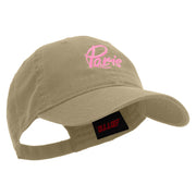 Paris Script Embroidered Deluxe Washed Twill Cap - Khaki OSFM