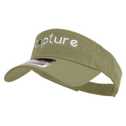 Camera Capture Logo Embroidered Cotton Twill Sun Visor - Khaki OSFM