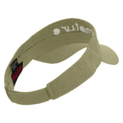 Camera Capture Logo Embroidered Cotton Twill Sun Visor - Khaki OSFM