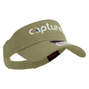 Camera Capture Logo Embroidered Cotton Twill Sun Visor - Khaki OSFM