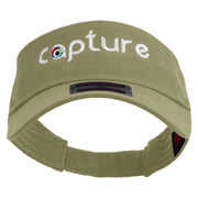 Camera Capture Logo Embroidered Cotton Twill Sun Visor - Khaki OSFM