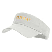 Train Railway Embroidered Cotton Twill Sun Visor - White OSFM