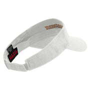 Train Railway Embroidered Cotton Twill Sun Visor - White OSFM