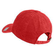 US Navy CPO Retired Military Embroidered Washed Solid Pigment Dyed Cotton Twill Brass Buckle Cap - Red OSFM