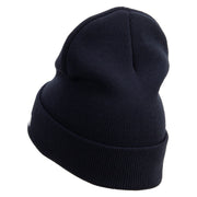 Licensed US Army Corps of Engineers Embroidered 12 Inch Long Knitted Beanie - Navy OSFM