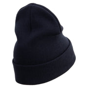 Licensed US Army Corps of Engineers Embroidered 12 Inch Long Knitted Beanie - Navy OSFM