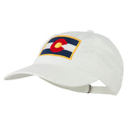 Colorado State Flag Embroidered Washed Buckle Cap