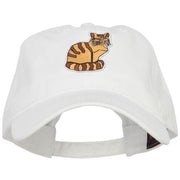 Cat Pet Patched Washed Cotton Twill Cap