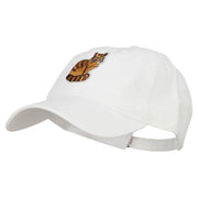 Cat Pet Patched Washed Cotton Twill Cap