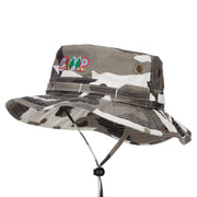 Camping Fun Patched Washed Hunting Hat