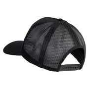 Disorderly Veteran Vet Don't Bother Me Patched Solid Cotton Twill 5 panel Mesh Back Cap - Black OSFM