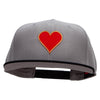 Red Heart Patched Wool Blend Pro Style 2 Tone Snapback - Black-Grey OSFM