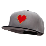 Red Heart Patched Wool Blend Pro Style 2 Tone Snapback - Black-Grey OSFM