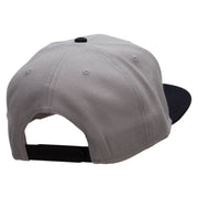 Red Heart Patched Wool Blend Pro Style 2 Tone Snapback - Black-Grey OSFM