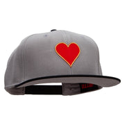 Red Heart Patched Wool Blend Pro Style 2 Tone Snapback - Black-Grey OSFM