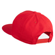Old English Black J Patched 6 Panels Round Bill Cap - Red OSFM