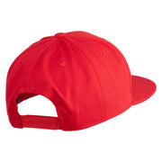 Old English Black J Patched 6 Panels Round Bill Cap - Red OSFM