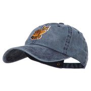 Cat Pet Patched Washed Cotton Twill Cap