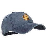 Cat Pet Patched Washed Cotton Twill Cap