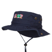 Camping Fun Patched Washed Hunting Hat