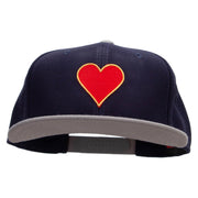 Red Heart Patched Wool Blend Pro Style 2 Tone Snapback - Grey-Navy OSFM