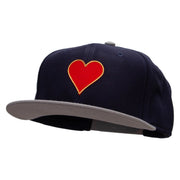 Red Heart Patched Wool Blend Pro Style 2 Tone Snapback - Grey-Navy OSFM