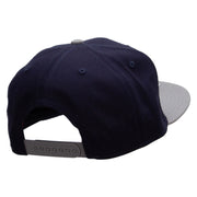 Red Heart Patched Wool Blend Pro Style 2 Tone Snapback - Grey-Navy OSFM