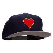 Red Heart Patched Wool Blend Pro Style 2 Tone Snapback - Grey-Navy OSFM