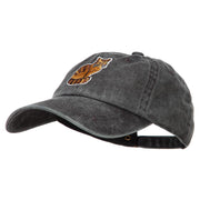 Cat Pet Patched Washed Cotton Twill Cap