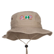 Camping Fun Patched Washed Hunting Hat