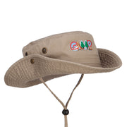 Camping Fun Patched Washed Hunting Hat