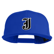 Old English Black J Patched 6 Panels Round Bill Cap - Royal OSFM