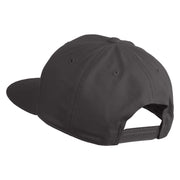 Old English Black J Patched 6 Panels Round Bill Cap - Dark Grey OSFM