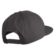 Old English Black J Patched 6 Panels Round Bill Cap - Dark Grey OSFM