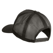 USS Lexington CV 16 Blue Patched Solid Cotton Twill 5 panel Mesh Back Cap - Charcoal OSFM