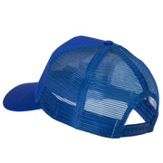 Captain Letter Design Heat Transfer Solid Cotton Mesh Pro Style Cap