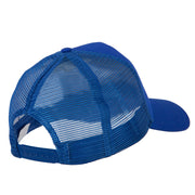 Captain Letter Design Heat Transfer Solid Cotton Mesh Pro Style Cap